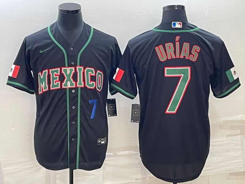 Men 2023 World Cub Mexico #7 Urias Black Nike MLB Jersey2->more jerseys->MLB Jersey